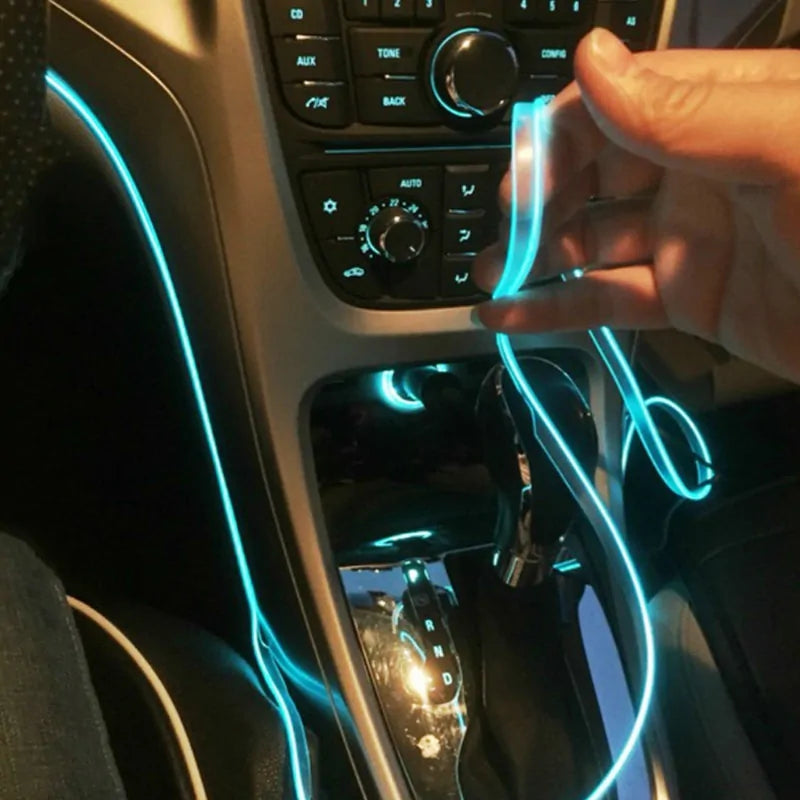 5m Car Interior EL Cold Light Line USB DIY Ambient Light - Auto Glamor