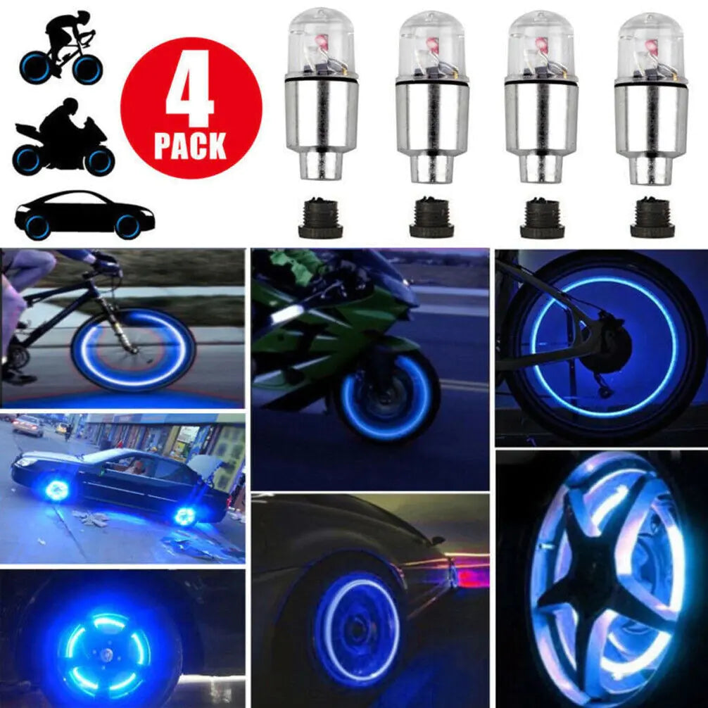 Tire Air Valve Stem LED Light Cap Cover - Auto Glamor