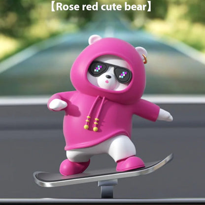 Cartoon Bear Car Skateboard