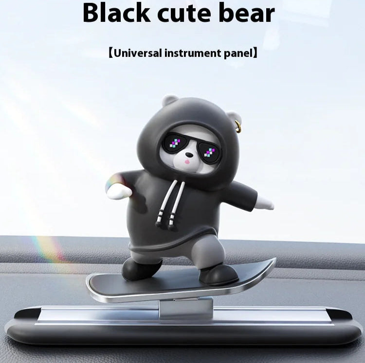 Cartoon Bear Car Skateboard