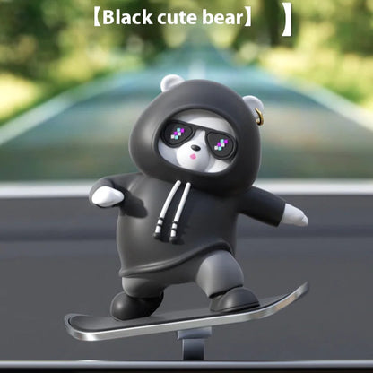 Cartoon Bear Car Skateboard