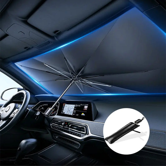 Car Sunshade Umbrella Style Front Glass Sunscreen Heat Insulation - Auto Glamor