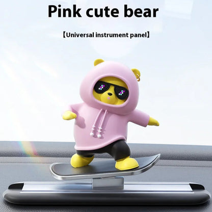 Cartoon Bear Car Skateboard