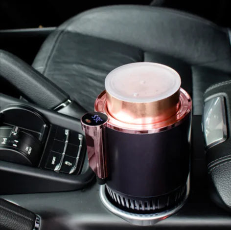 2-in-1 Car Cup Warmer & Cooler with Digital Display - Auto Glamor