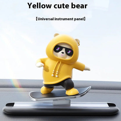 Cartoon Bear Car Skateboard