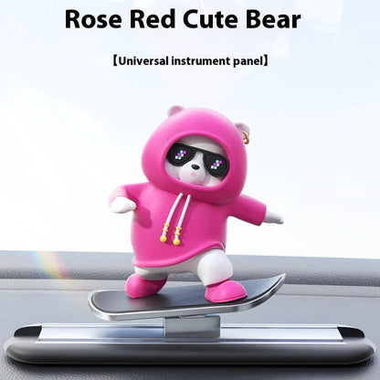 Cartoon Bear Car Skateboard