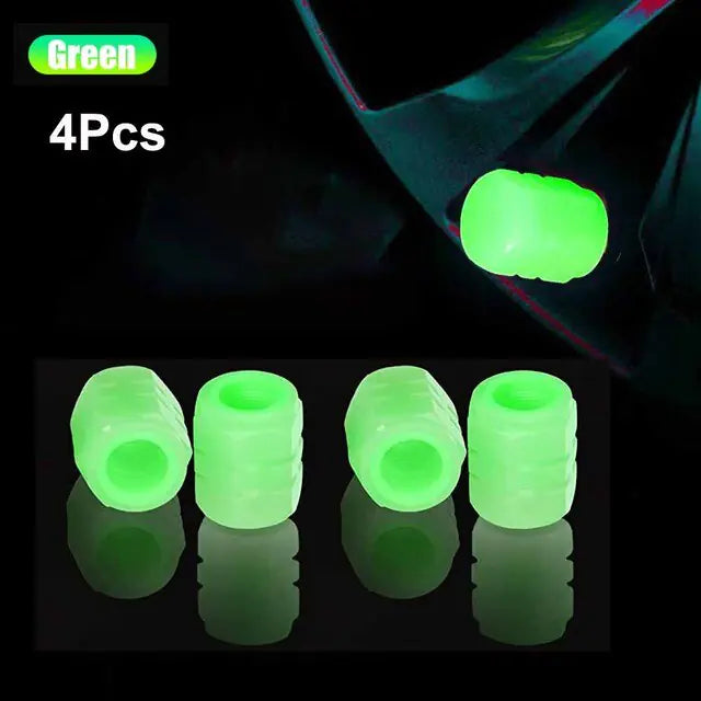 Glow in The Dark Tire Valve Caps - Auto Glamor