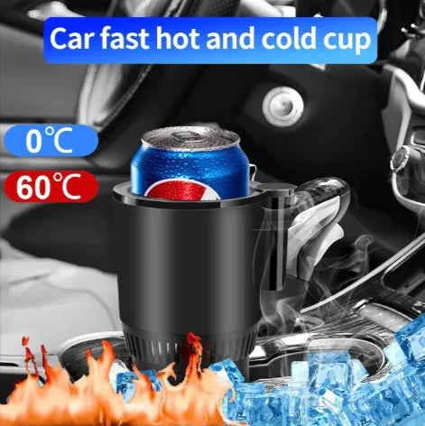 2-in-1 Car Cup Warmer & Cooler with Digital Display - Auto Glamor