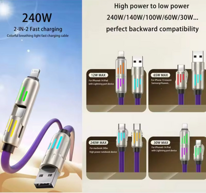 Fast Charging Cable with Breathing Light