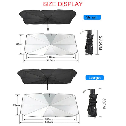 Car Sunshade Umbrella Style Front Glass Sunscreen Heat Insulation - Auto Glamor